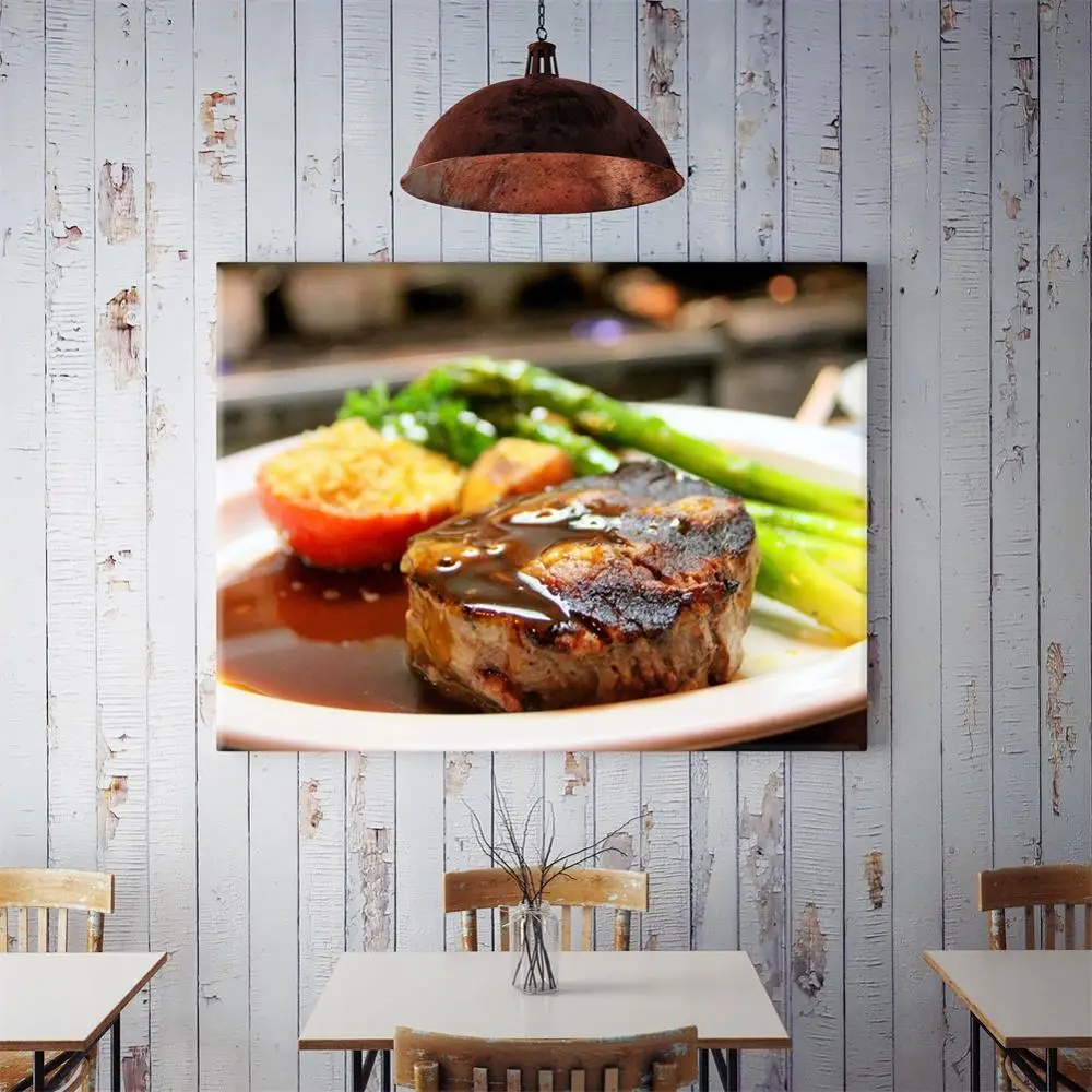 Плакат «вкусный стейк», современные картины на холсте, настенные художественные принты, картина с говядиной для украшения кухни, столовой, ...
Плакат «вкусный стейк», современные картины на холсте, настенные художественные принты, картина с говядиной для украшения кухни, столовой, ...