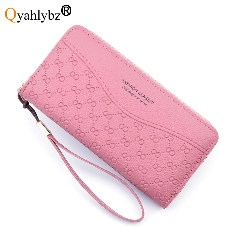 Qyahlybz band ladies long wallet zipper fashion embossed large capacity mother mobile phone bag female leather coin purses
Qyahlybz band ladies long wallet zipper fashion embossed large capacity mother mobile phone bag female leather coin purses