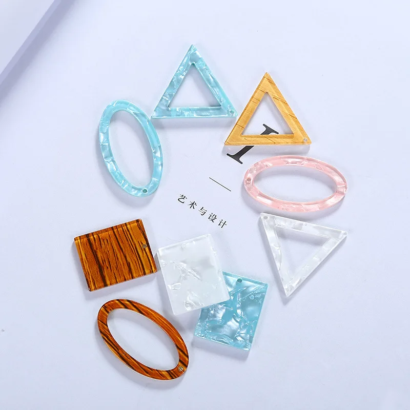 50pc Pink/blue Color acetic acid Material Triangle/Oval/Rectangle charm pendant For Earring DIY Wedding Handmade Jewelry Making
50pc Pink/blue Color acetic acid Material Triangle/Oval/Rectangle charm pendant For Earring DIY Wedding Handmade Jewelry Making