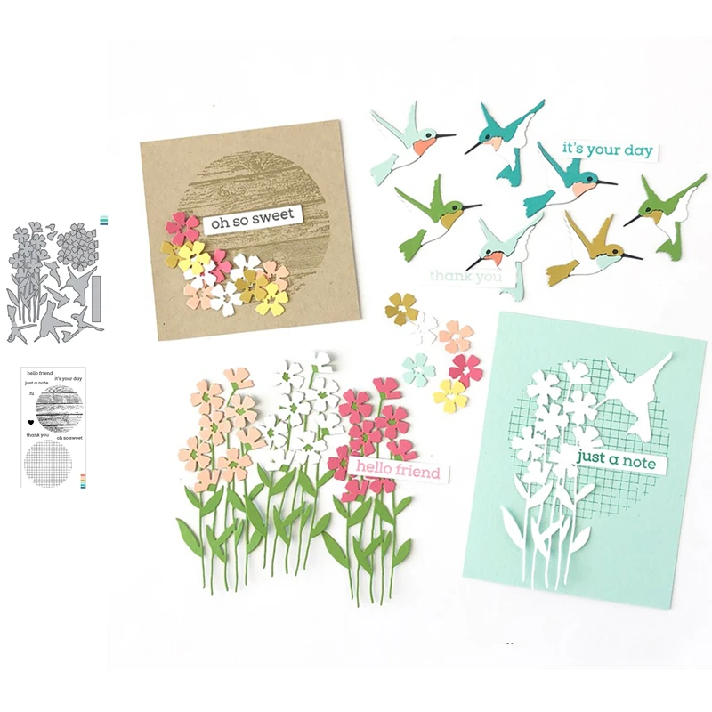 Flowers Birds Thank You Metal Cutting Dies & Stamps Scrapbook Dariy Decoration Stencil Embossing Template DIY Greeting Card Hand
Flowers Birds Thank You Metal Cutting Dies & Stamps Scrapbook Dariy Decoration Stencil Embossing Template DIY Greeting Card Hand
