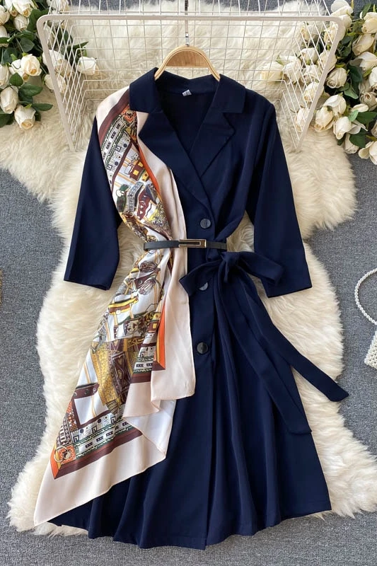 Women's Clothing 2021 New Fashion Elegant Dress Womken Suit Collar Retro Dress Female Double Breasted Slim Dress
Women's Clothing 2021 New Fashion Elegant Dress Womken Suit Collar Retro Dress Female Double Breasted Slim Dress