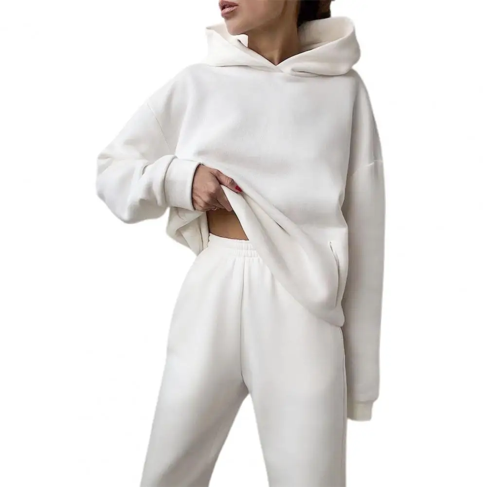 Women's Tracksuit Long Sleeve Sweatshirt Warm Solid Color Hoodie Pants Outfit for Autumn Winter 2 Piece Set Sport Suit Oversized
Women's Tracksuit Long Sleeve Sweatshirt Warm Solid Color Hoodie Pants Outfit for Autumn Winter 2 Piece Set Sport Suit Oversized