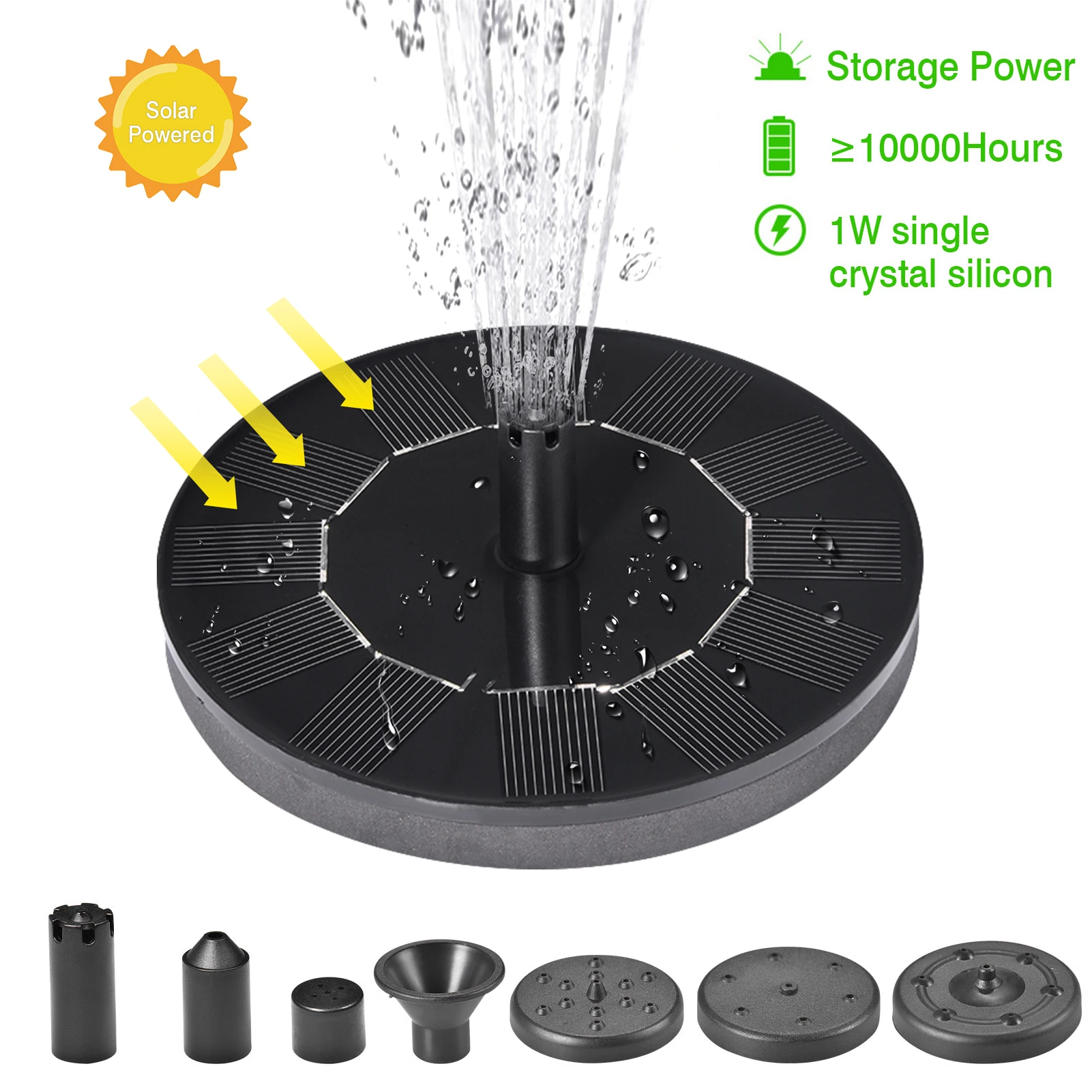 Floating Solar Fountain Garden Water Fountain Pool Pond Decoration 1W Solar Powered Water Pump Bird Fountain Lawn Decoration
Floating Solar Fountain Garden Water Fountain Pool Pond Decoration 1W Solar Powered Water Pump Bird Fountain Lawn Decoration