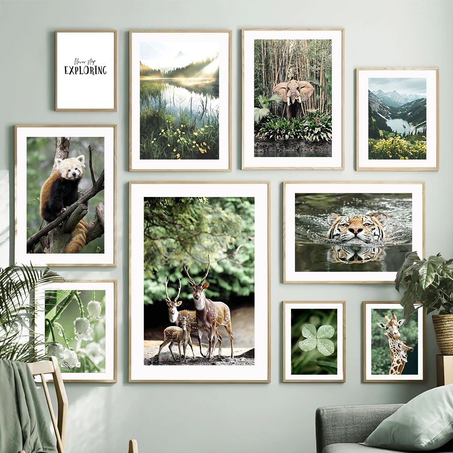 Mountain Lake Forest Elephant Raccoon Deer Nordic Posters And Prints Wall Art Canvas Wall Pictures For Kids Room DecorPainting
Mountain Lake Forest Elephant Raccoon Deer Nordic Posters And Prints Wall Art Canvas Wall Pictures For Kids Room DecorPainting