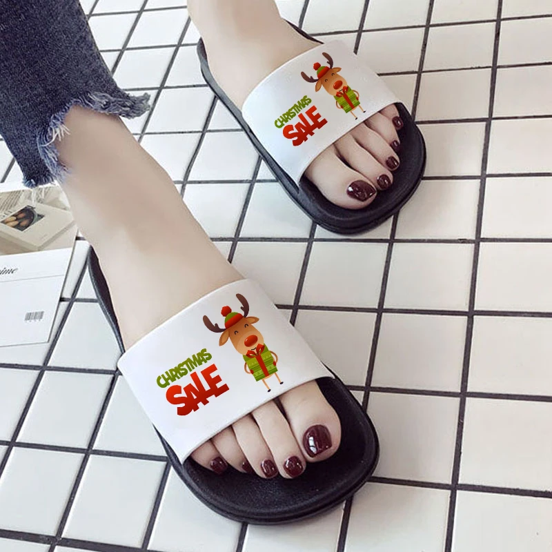 Fun Cartoon Slippers Beach Slipper Open Toe House Slides Indoor Slippers Women Christmas Slippers Elk Gift Flip Flops Girls
Fun Cartoon Slippers Beach Slipper Open Toe House Slides Indoor Slippers Women Christmas Slippers Elk Gift Flip Flops Girls