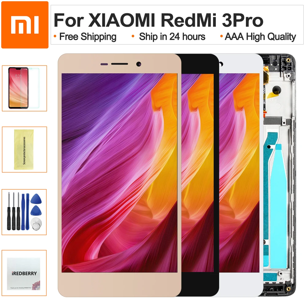 Для Xiaomi Redmi 3 Pro ЖК экран для 3s дисплей протестированный сенсорный с рамкой Замена