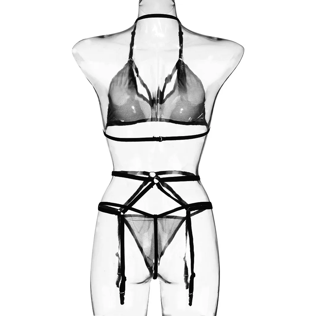 Fashion Women Sexy Lace Lingerie Porno Bandage Bra Set G-string Garter Erotic Underwear Nightwear Transparent Babydoll Sleepwear
Fashion Women Sexy Lace Lingerie Porno Bandage Bra Set G-string Garter Erotic Underwear Nightwear Transparent Babydoll Sleepwear