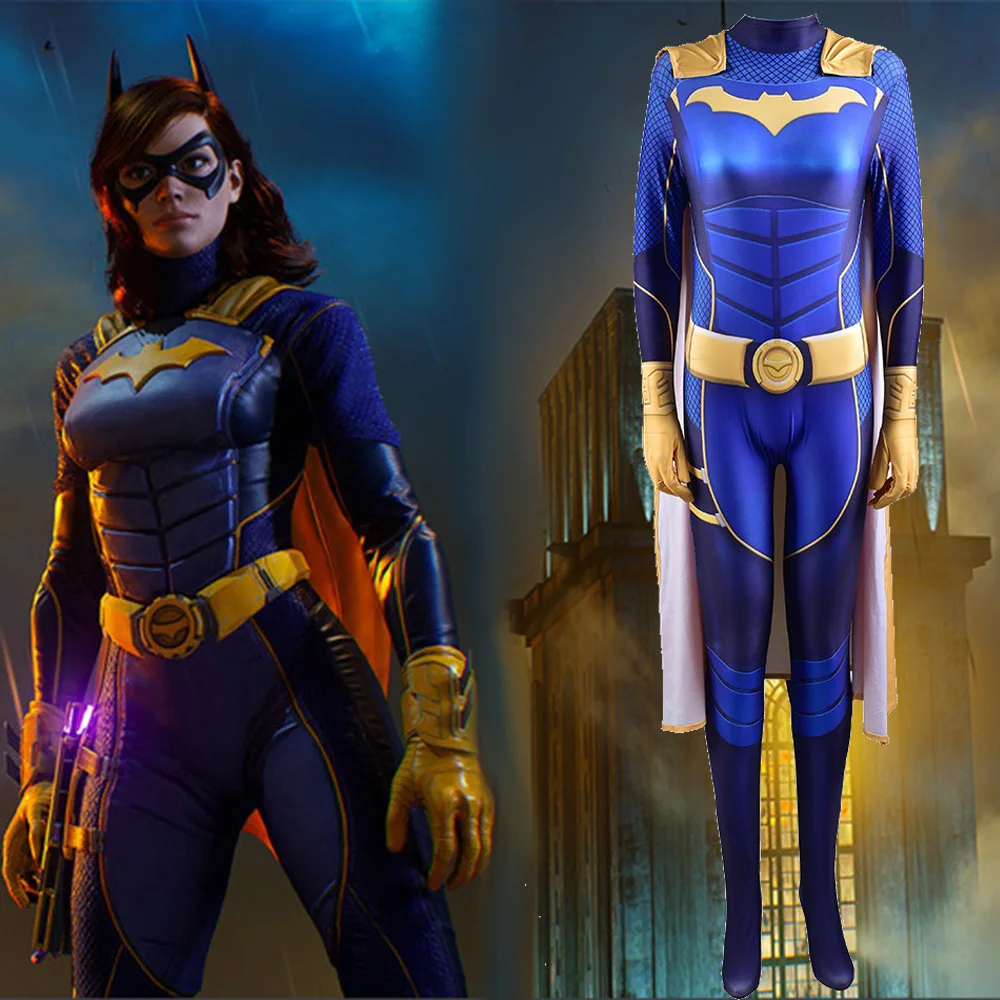 Batwomen Costume Cosplay with Cape 3D Printed Lycra Spandex Disfraces De Halloween Costume Jumpsuits Bodysuit for Male/female/ki
Batwomen Costume Cosplay with Cape 3D Printed Lycra Spandex Disfraces De Halloween Costume Jumpsuits Bodysuit for Male/female/ki