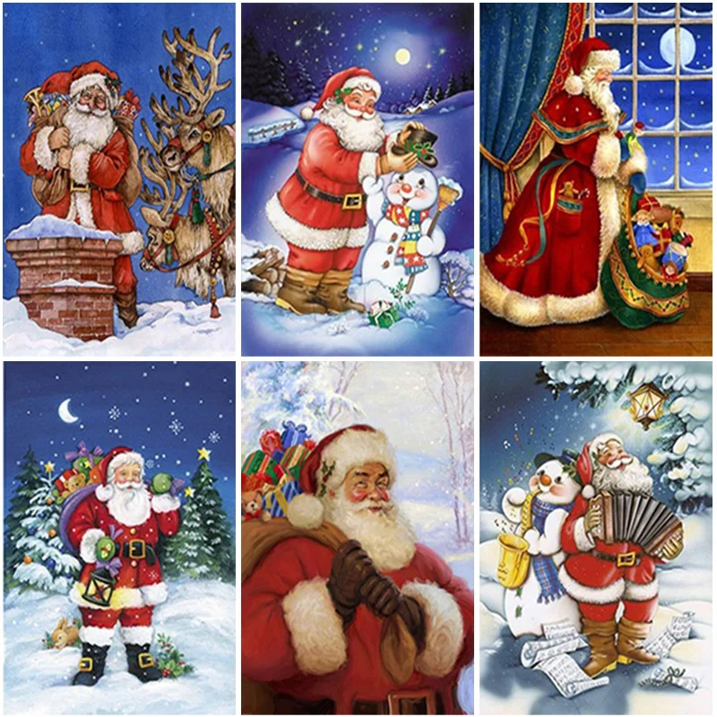 5D Cartoon Diamond Painting Santa Claus Diamond Mosaic Christmas Diamond Embroidery Winter Full Square Round Resin Home Decor
5D Cartoon Diamond Painting Santa Claus Diamond Mosaic Christmas Diamond Embroidery Winter Full Square Round Resin Home Decor