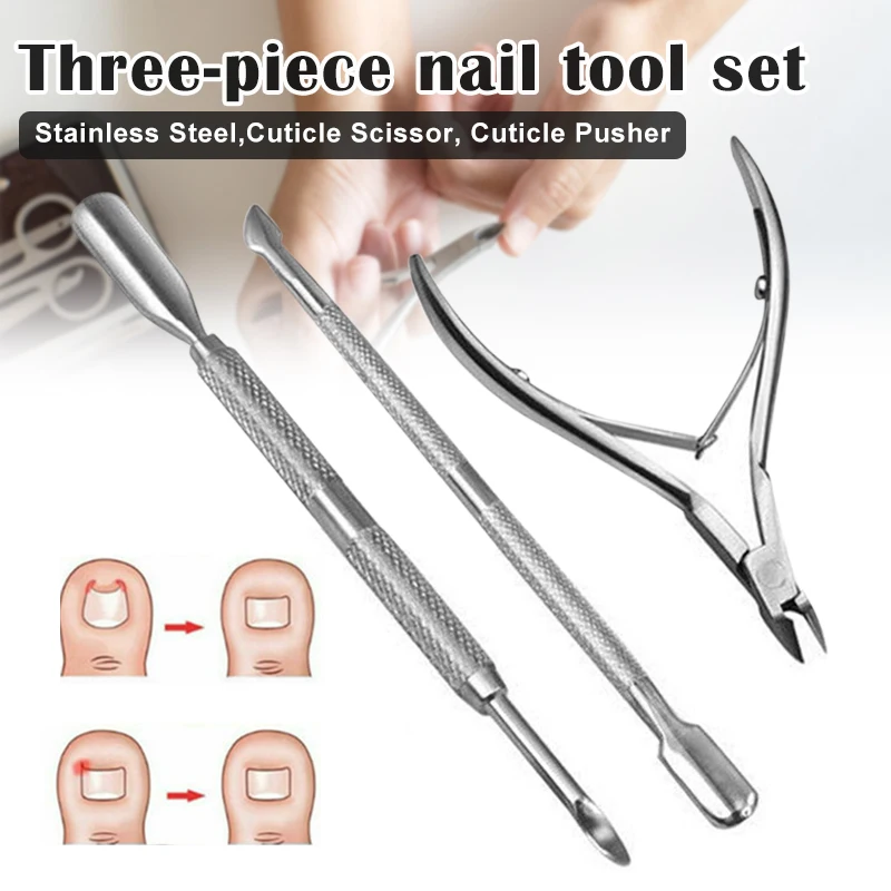 3pcs/set Stainless Steel Spoon Nail Cuticle Pusher Remover Cutter Nipper Clipper Cut Set MH88
3pcs/set Stainless Steel Spoon Nail Cuticle Pusher Remover Cutter Nipper Clipper Cut Set MH88