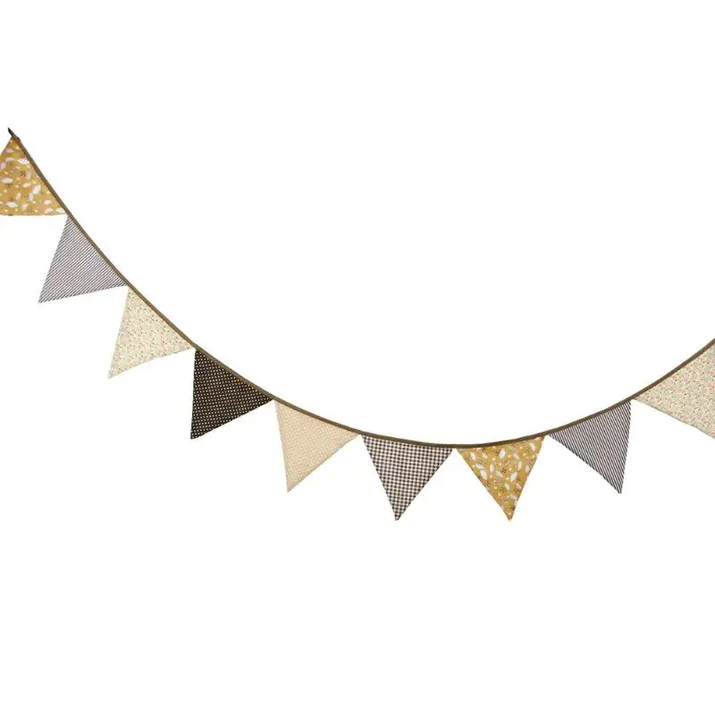 12 Flags 3.2m Cotton Pennant For Party Wedding Pennant Decor Coffee 
12 Flags 3.2m Cotton Pennant For Party Wedding Pennant Decor Coffee