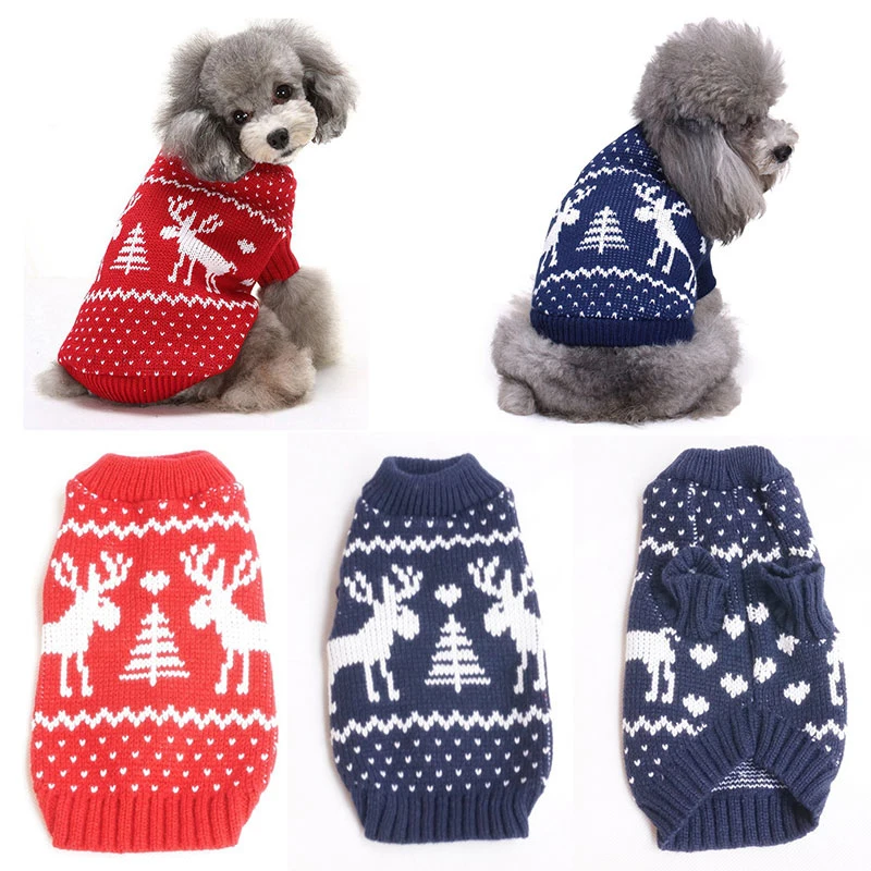 Puppy Cute Elk Print Sweater Winter Warm Comfortable Christmas Style Sweater Pet Supplies Universal Casual Pet Sweater
Puppy Cute Elk Print Sweater Winter Warm Comfortable Christmas Style Sweater Pet Supplies Universal Casual Pet Sweater