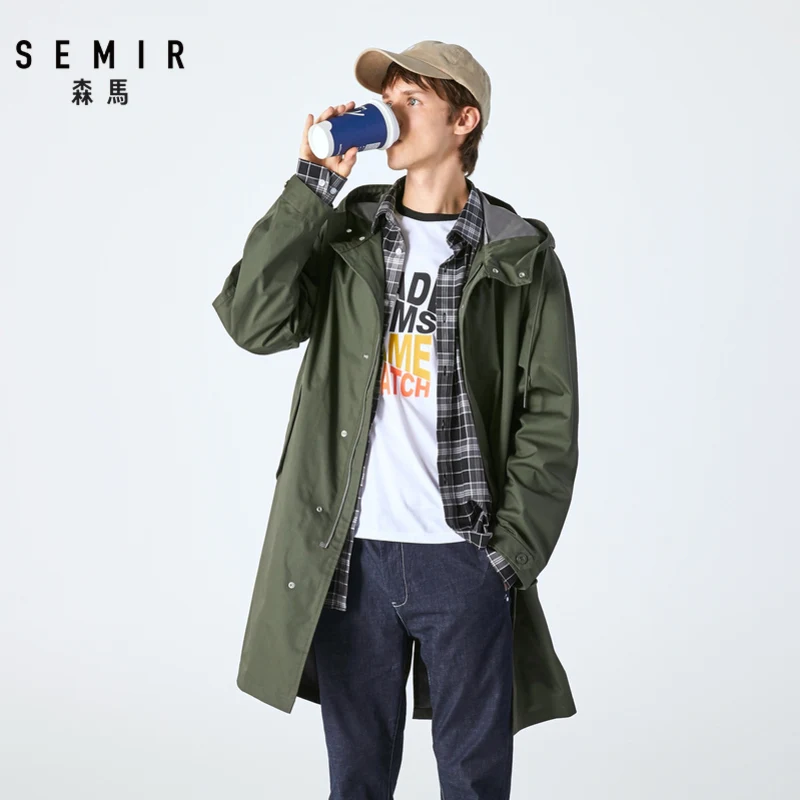 SEMIR Men windbreaker trench 2020 autumn new loose long coat Korean trend handsome knee trench coat
SEMIR Men windbreaker trench 2020 autumn new loose long coat Korean trend handsome knee trench coat
