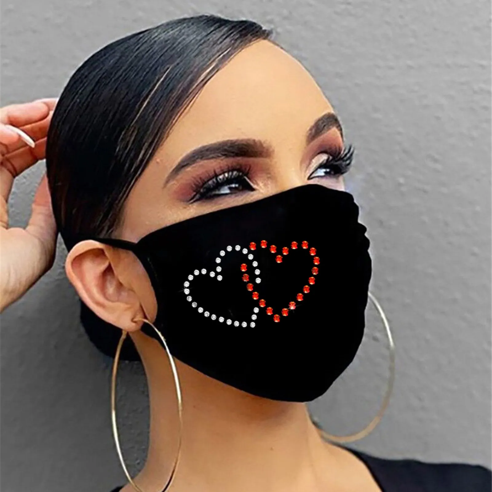 5pc Women Men Drill Sequins Black Mask Washable Reusable Comfy Cloth Face Mask Adjustable Foggy Haze Face Shield Mascarillas d5
5pc Women Men Drill Sequins Black Mask Washable Reusable Comfy Cloth Face Mask Adjustable Foggy Haze Face Shield Mascarillas d5