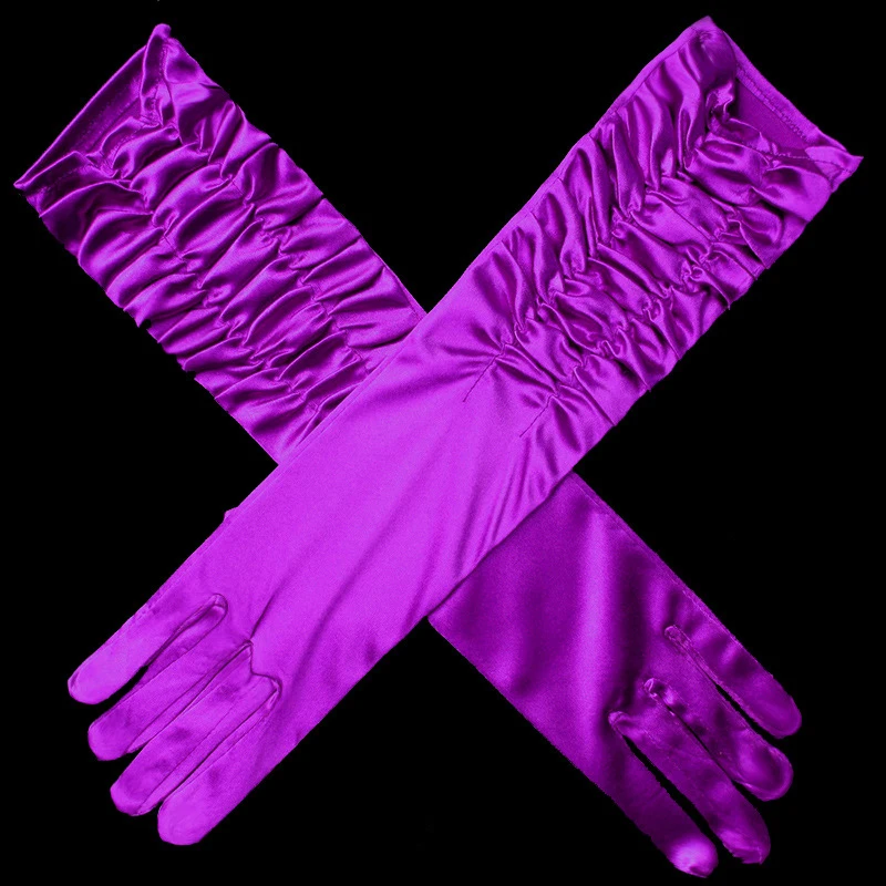 Solid Color Satin Pleated Full Fingers Mittens 38CM Wedding Bridal Gloves Women Long Gloves Cosplay Christmas Party Accessories
Solid Color Satin Pleated Full Fingers Mittens 38CM Wedding Bridal Gloves Women Long Gloves Cosplay Christmas Party Accessories