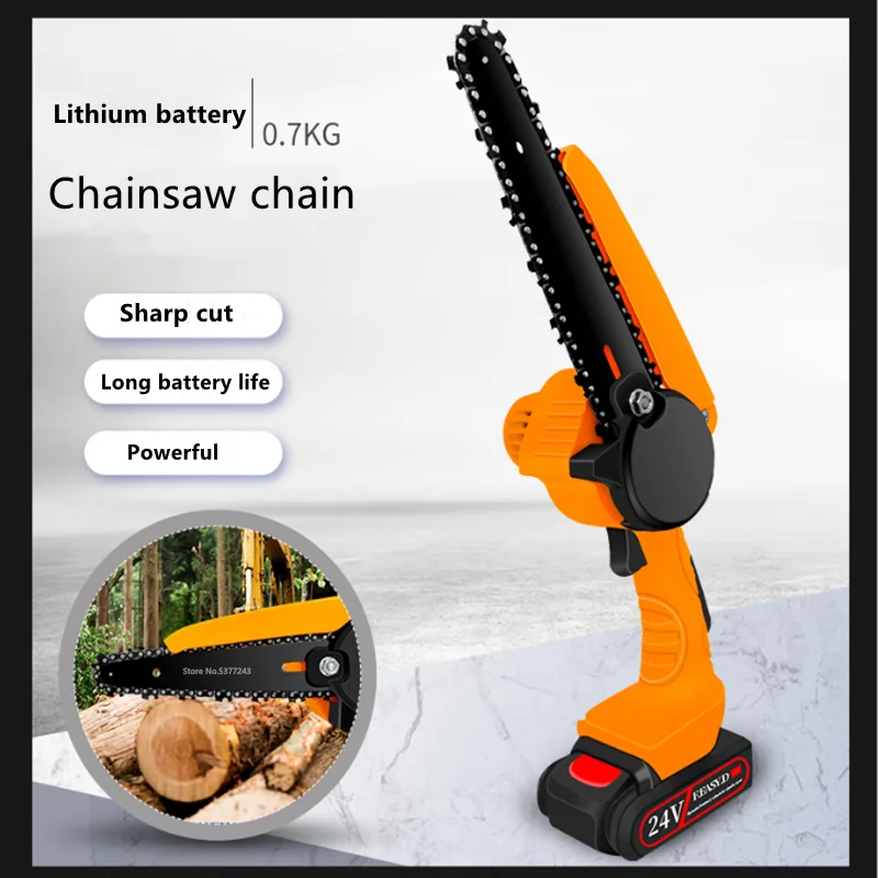 750W 6 Inch Mini Electric Chain Saw with 2 Battery Rechargeable Woodworking Pruning One-handed Tool for Garden Trimming Logging
750W 6 Inch Mini Electric Chain Saw with 2 Battery Rechargeable Woodworking Pruning One-handed Tool for Garden Trimming Logging