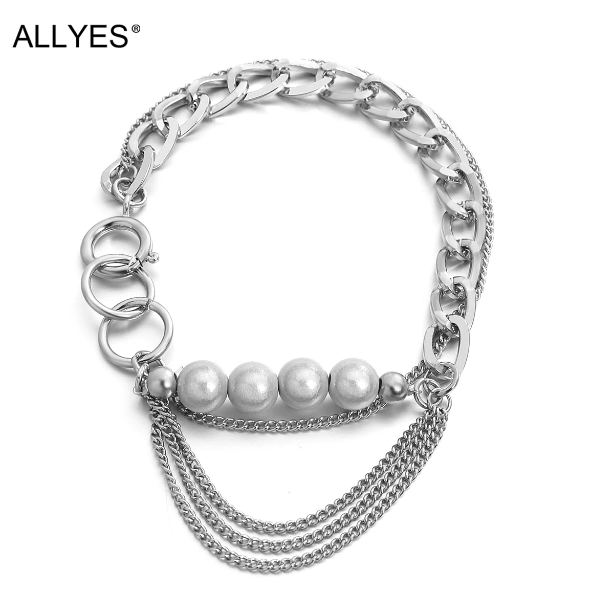 ALLYES Bohemian Natural Pearl Beads Stainless Steel Bracelets for Women Fashion Multilayer Tassels Chain Bracelet Female Jewelry
ALLYES Bohemian Natural Pearl Beads Stainless Steel Bracelets for Women Fashion Multilayer Tassels Chain Bracelet Female Jewelry