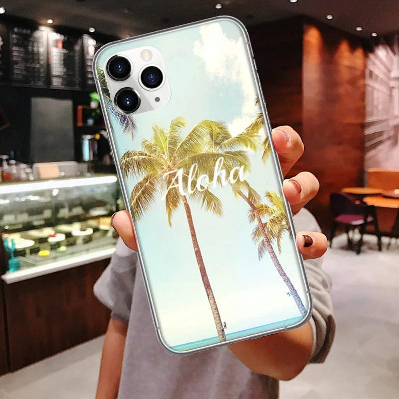 Жесткий чехол Gereleek для iPhone 6 6s 7 8 Plus X XR XS Max 5 5S SE с черным цветком|Чехлы-накладки| |