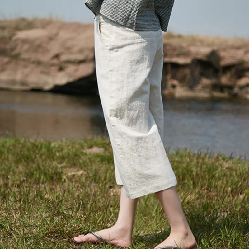 New Arrival Summer Korea Fashion Women Loose Casual Solid Calf-length Pants 100% Linen Vintage Wide Leg Pants Plus Size S972
New Arrival Summer Korea Fashion Women Loose Casual Solid Calf-length Pants 100% Linen Vintage Wide Leg Pants Plus Size S972
