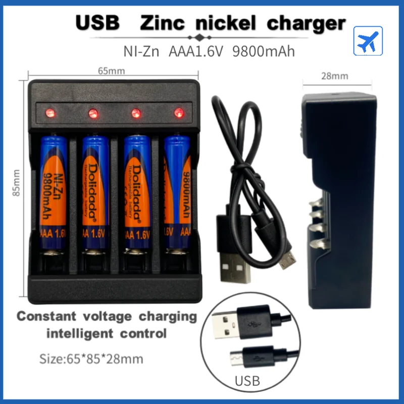 ZI-Zn AAA rechargeable battery is 1.6V9800mah, the charging is more stable than1.5V and the service life is longer ,with charger
ZI-Zn AAA rechargeable battery is 1.6V9800mah, the charging is more stable than1.5V and the service life is longer ,with charger
