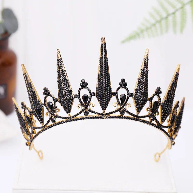 Baroque Vintage Retro Black Tiaras Crowns Rhinestone Veil Tiara Luxury Bridal Crystal Princess Queen Diadem Wedding Accessories
Baroque Vintage Retro Black Tiaras Crowns Rhinestone Veil Tiara Luxury Bridal Crystal Princess Queen Diadem Wedding Accessories