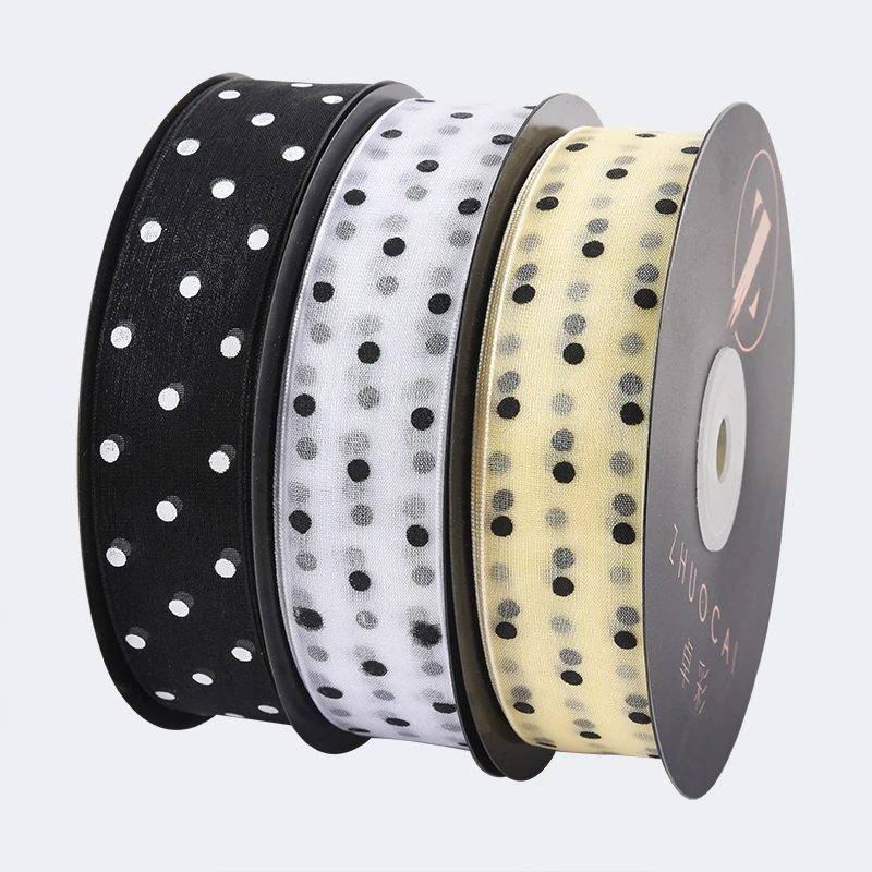 2.5cm Korean-style Dot Ribbon Transparent Gauze Belt Ribbons
2.5cm Korean-style Dot Ribbon Transparent Gauze Belt Ribbons