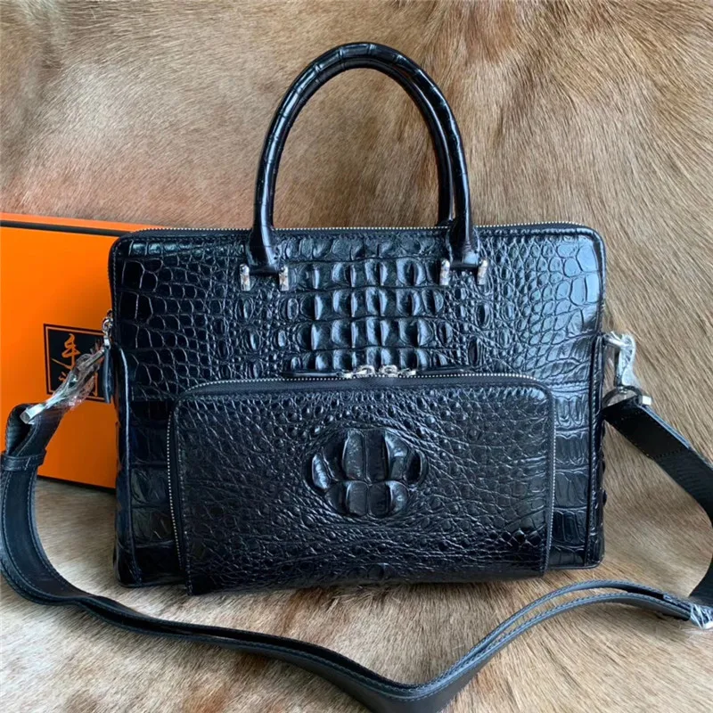 Exotic Real crocodile Skin Businessmen Briefcase Working Handbag Genuine Alligator Leather Male Large Top-handle Purse Bag
Exotic Real crocodile Skin Businessmen Briefcase Working Handbag Genuine Alligator Leather Male Large Top-handle Purse Bag