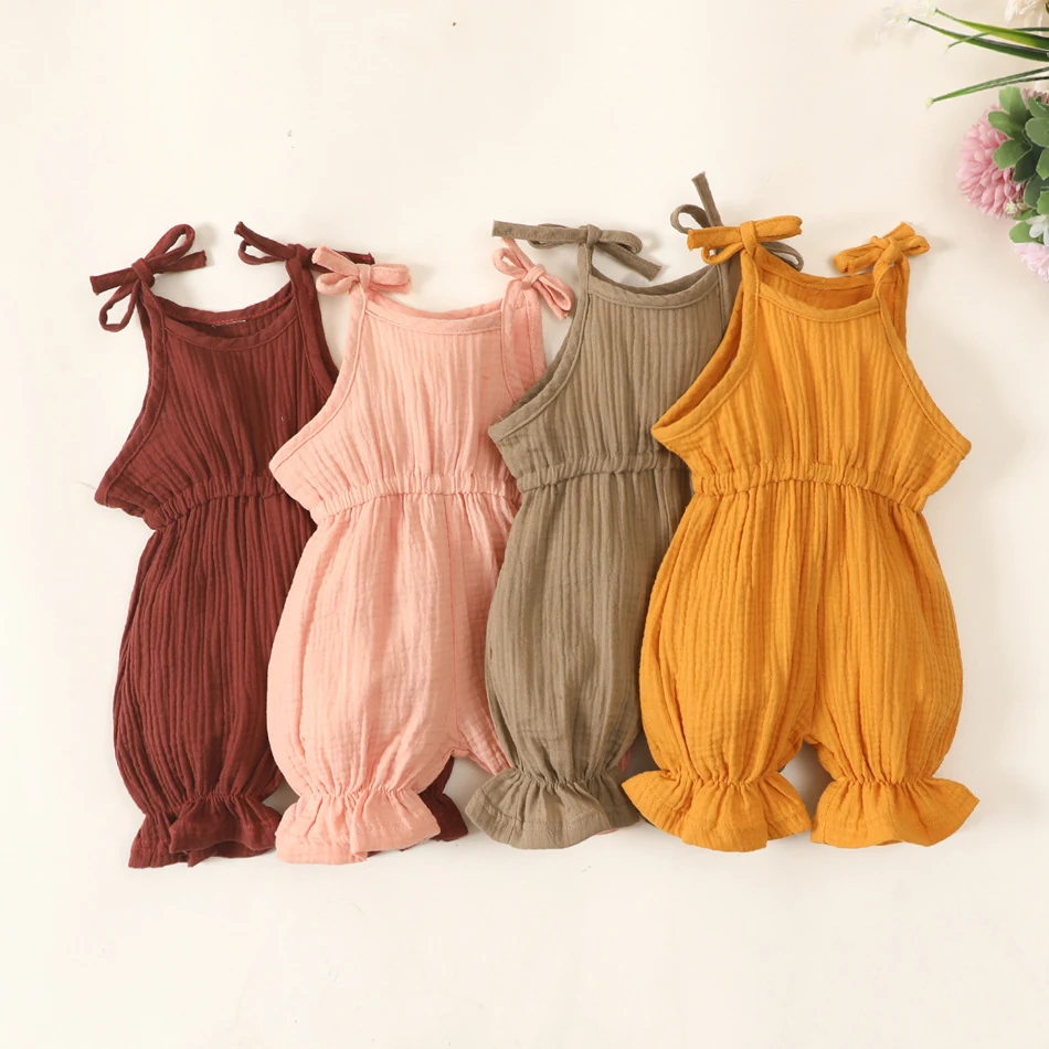 Summer Baby Girl Infant Jumpsuit Halter Solid Romper Ruffle Playsuit Clothes Cool Newborn Wave Bib Pants Sleeveless 0-3 Years
Summer Baby Girl Infant Jumpsuit Halter Solid Romper Ruffle Playsuit Clothes Cool Newborn Wave Bib Pants Sleeveless 0-3 Years