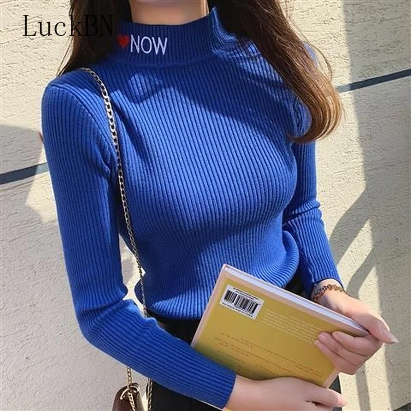 Женский свитер с высоким воротником Модный корейский облегающий пуловер Женский Топ вязаный свитер пуловер трендовый Новинка 2021
Женский свитер с высоким воротником Модный корейский облегающий пуловер Женский Топ вязаный свитер пуловер трендовый Новинка 2021