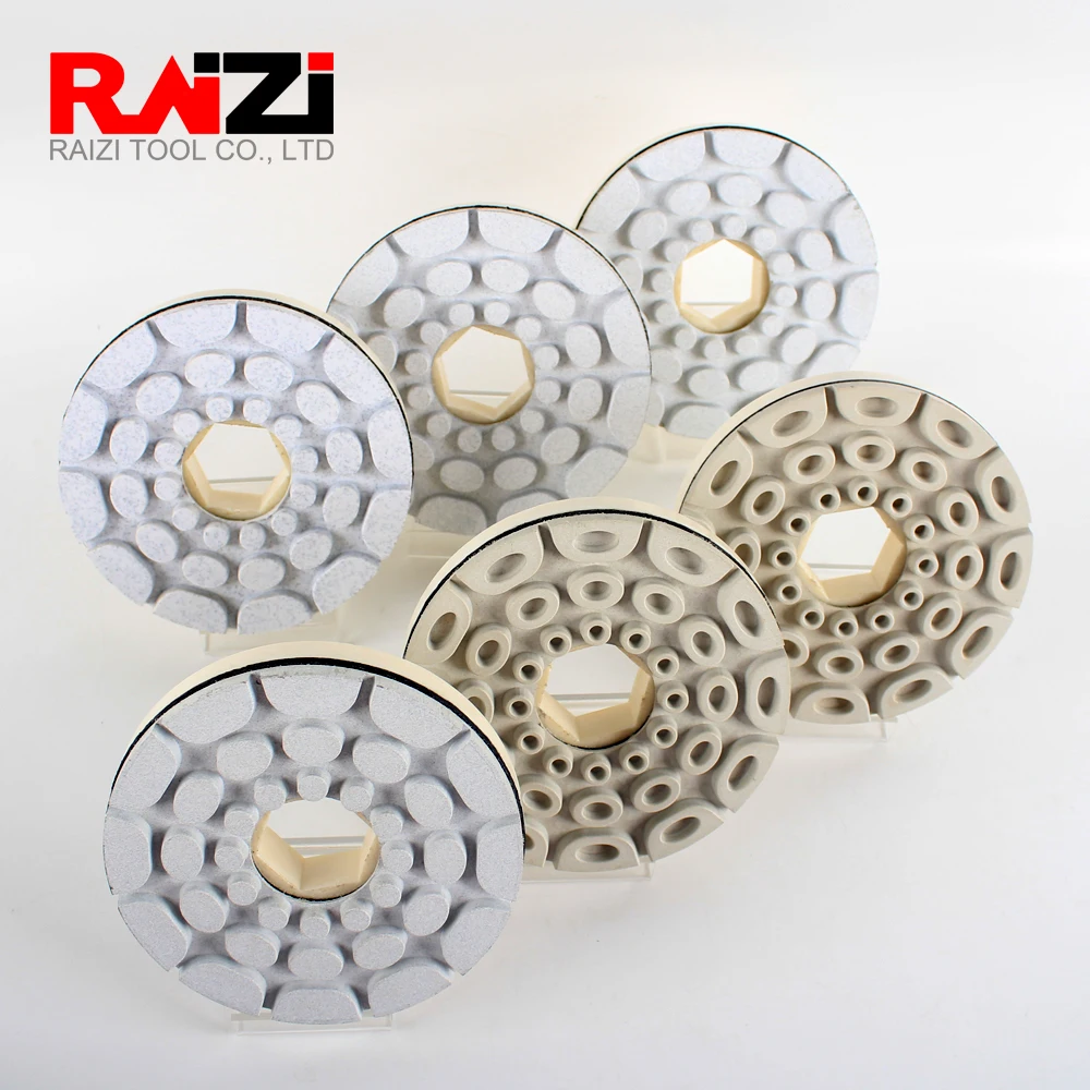 Raizi 5 inch/125 mm Snail Lock Diamond Granite Polishing Pads Stone Edge Wet Polishing Disc For Automatic Machine
Raizi 5 inch/125 mm Snail Lock Diamond Granite Polishing Pads Stone Edge Wet Polishing Disc For Automatic Machine