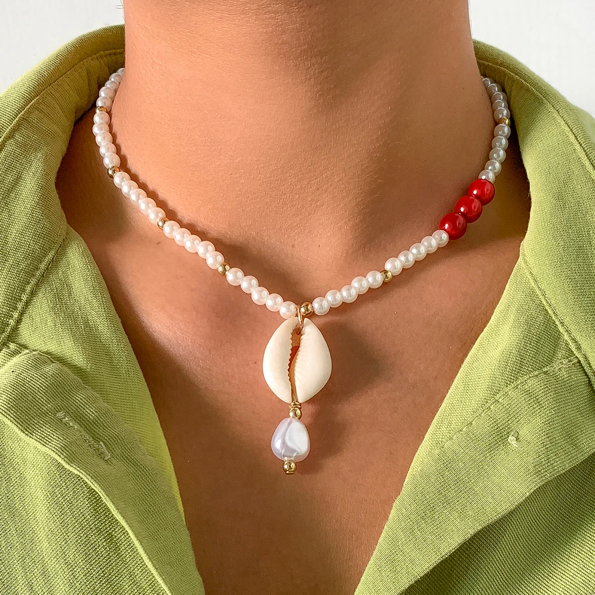 IngeSight.Z Imitation Pearl Beaded Choker Necklaces Collar Natural Seashell Pendant Necklaces for Women Girls Boho Neck Jewelry
IngeSight.Z Imitation Pearl Beaded Choker Necklaces Collar Natural Seashell Pendant Necklaces for Women Girls Boho Neck Jewelry