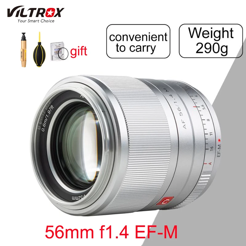 

Viltrox 56mm F1.4 EF-M APS-C AF Lens for Canon EOS M M5 M10 M100 M200 M50 M6 Camera EOS M STM Camera Lens Large Aperture Prime