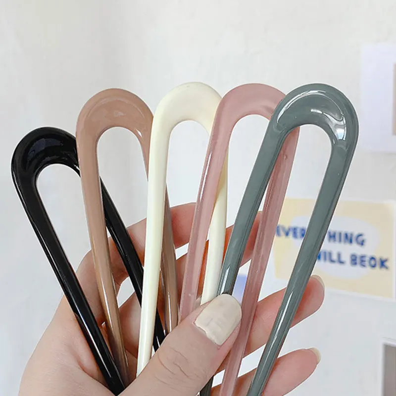 Acrylic Fork Hairpins Plastic Resin Hair Plug Geometric U Shape Hair Clip Korean Simple Barrette DIY for Women Hair Style Tool
Acrylic Fork Hairpins Plastic Resin Hair Plug Geometric U Shape Hair Clip Korean Simple Barrette DIY for Women Hair Style Tool