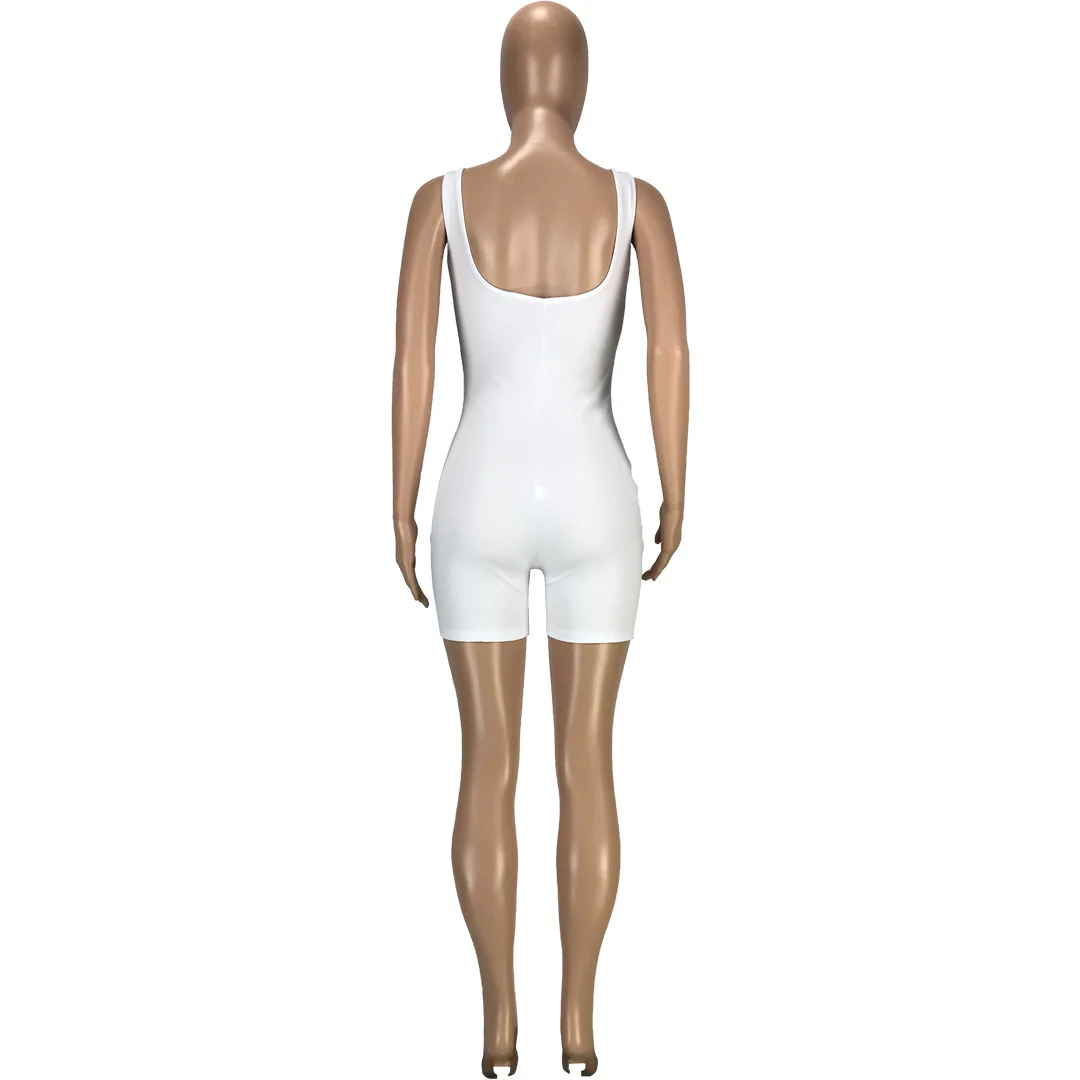 Street Style Women's Clothing Fashion Casual Sexy Solid Color U Neck Halter Sleeveless Mid Waist Vest Tight Fitting Jumpsuit
Street Style Women's Clothing Fashion Casual Sexy Solid Color U Neck Halter Sleeveless Mid Waist Vest Tight Fitting Jumpsuit