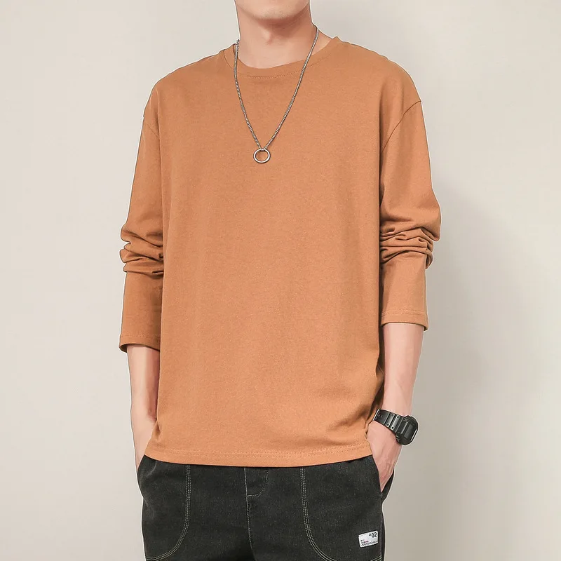 Long Sleeve T-shirt Men Spring New Solid Color Base Shirt Cotton Multi -Color Men Round Neck Loose Plus Size T-shirt 5XL Tops
Long Sleeve T-shirt Men Spring New Solid Color Base Shirt Cotton Multi -Color Men Round Neck Loose Plus Size T-shirt 5XL Tops