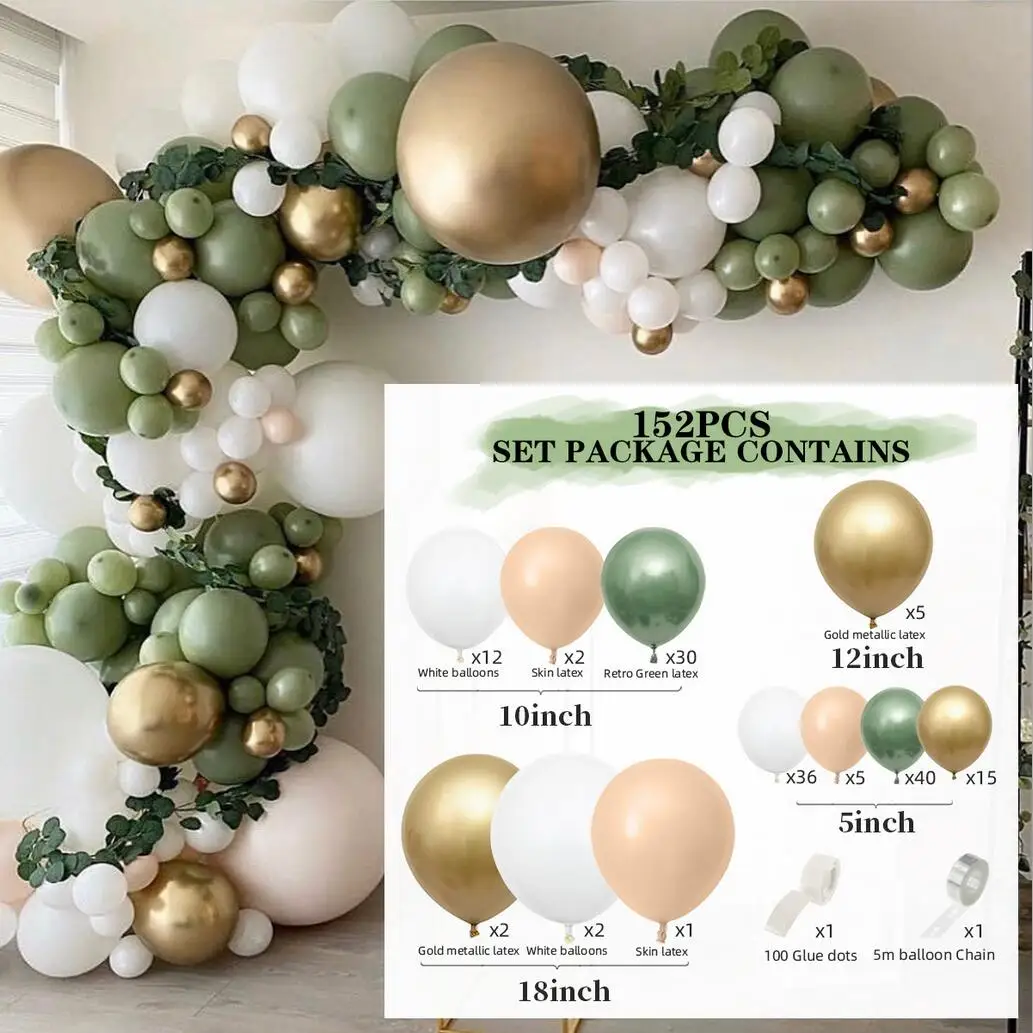Wedding Party Decors Avocado Green Garland Arch Kit Retro Green Chorme Gold Latex Globos Birthday Valentine Balloons H0248
Wedding Party Decors Avocado Green Garland Arch Kit Retro Green Chorme Gold Latex Globos Birthday Valentine Balloons H0248