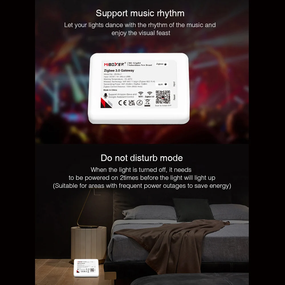Zigbee 3.0 Gateway Smart Life APP Wireless Remote USB LED Controller DC 5V Works with 2.4G Wifi third-party Voice
Zigbee 3.0 Gateway Smart Life APP Wireless Remote USB LED Controller DC 5V Works with 2.4G Wifi third-party Voice
