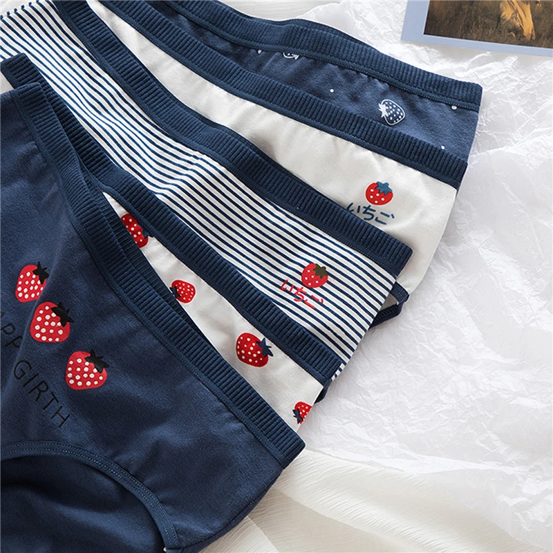5 Pcs Panties For Woman Underwear Breathable Soft Lingerie Female Briefs Five Patterns Strawberry Girl Panties Female Underpants
5 Pcs Panties For Woman Underwear Breathable Soft Lingerie Female Briefs Five Patterns Strawberry Girl Panties Female Underpants