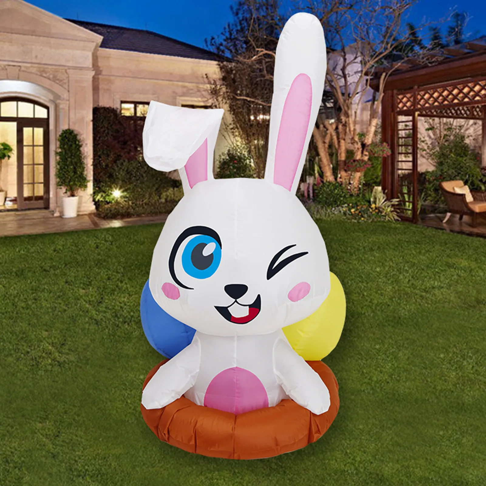3.9ft Long Easter Inflatable Bunny Cute Colorful Easter Eggs Rabbit Fun Bunny Holiday Indoor Outdoor Toys Yard Blow Up Decor 
3.9ft Long Easter Inflatable Bunny Cute Colorful Easter Eggs Rabbit Fun Bunny Holiday Indoor Outdoor Toys Yard Blow Up Decor