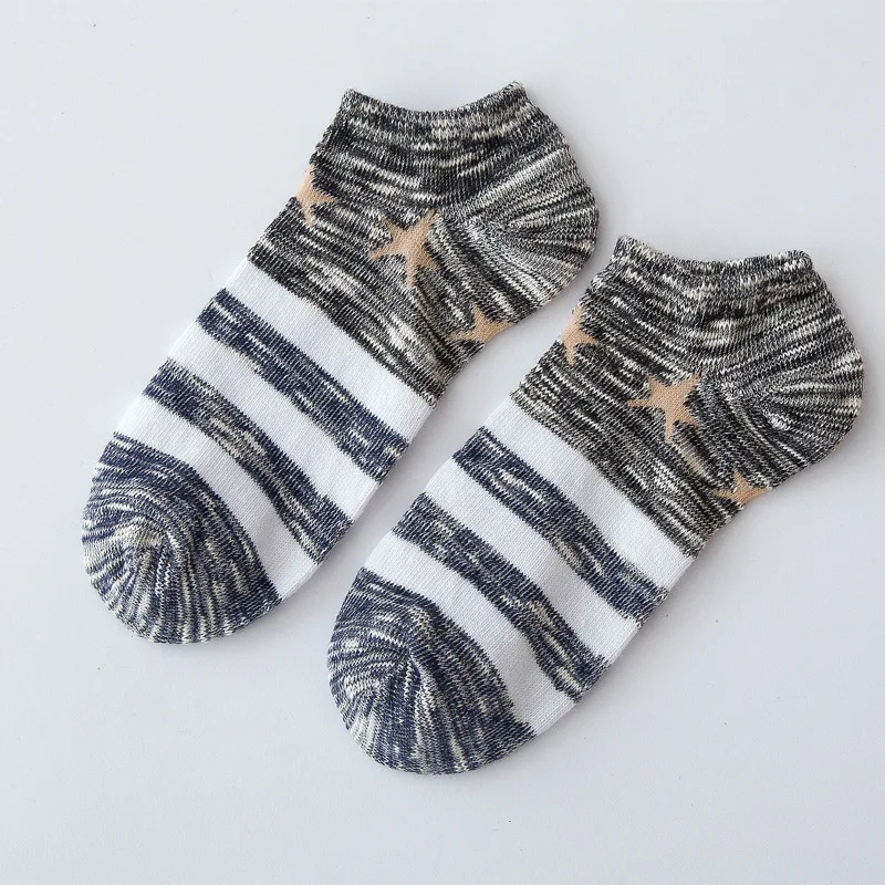 5 Pairs Men Striped Boat Socks Fashion Korean Breathable Autumn Winter Retro Star Ethnic Style Socks Shallow Cotton Socks
5 Pairs Men Striped Boat Socks Fashion Korean Breathable Autumn Winter Retro Star Ethnic Style Socks Shallow Cotton Socks