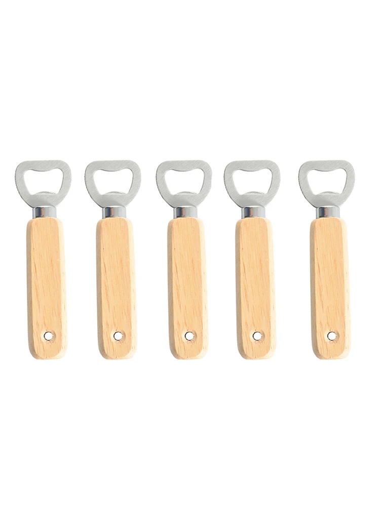 5pcs Wood Handle Stainless Steel Wine Beer Bottle Opener Bartender Kitchen Tool Stainless Steel + Oak Wood Bottle Openers 
5pcs Wood Handle Stainless Steel Wine Beer Bottle Opener Bartender Kitchen Tool Stainless Steel + Oak Wood Bottle Openers