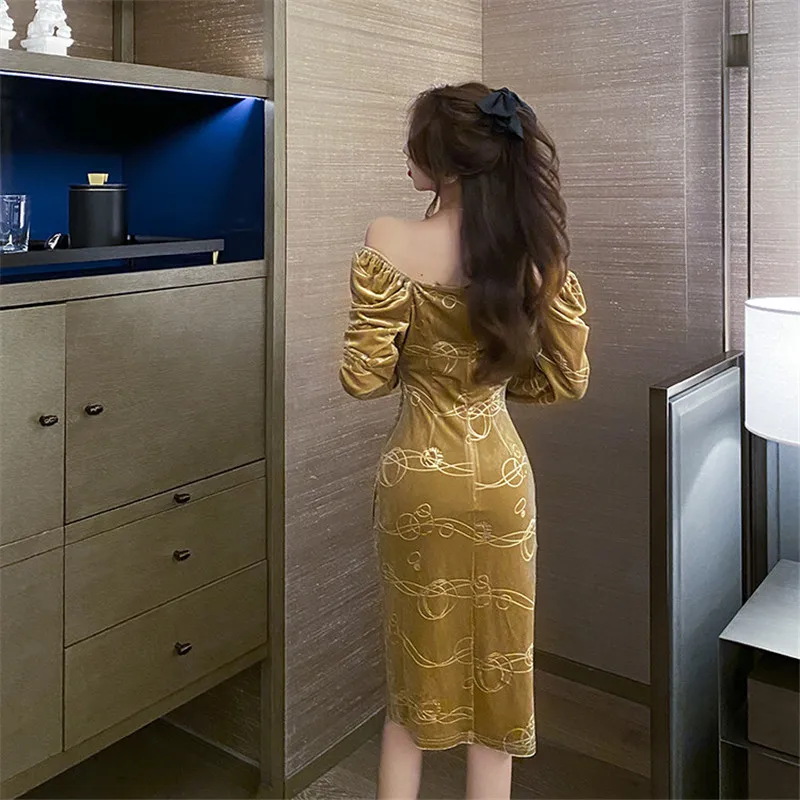 Real Shot 2020 New Fashion Temperament Autumn And Winter Gold Velvet Strapless Slim Bag Hip Long-Sleeved Dress
Real Shot 2020 New Fashion Temperament Autumn And Winter Gold Velvet Strapless Slim Bag Hip Long-Sleeved Dress