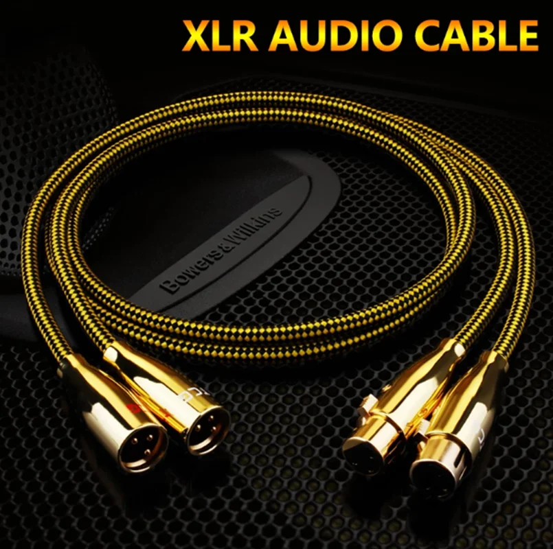 

Кабель Hifi XLR, высокочистый кабель OCC 2XLR «штырь-гнездо» для соединения с микрофоном, мультимедиа, звуком, amp