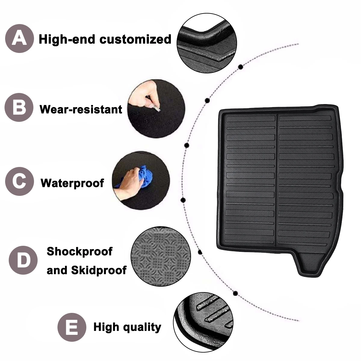 Boot Cargo Liner Rear Trunk Boot Mat Floor Carpet Waterproof Luggage Tray For Volvo XC60 2 MK2 2018 2019+ Mud Protector
Boot Cargo Liner Rear Trunk Boot Mat Floor Carpet Waterproof Luggage Tray For Volvo XC60 2 MK2 2018 2019+ Mud Protector