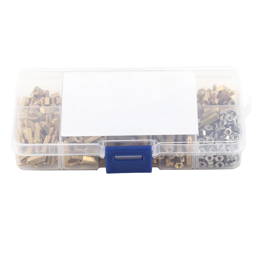 360pcs M2.5 Brass Male-Female Standoff and Stainless Steel Hex Nuts Assortment In Box
360pcs M2.5 Brass Male-Female Standoff and Stainless Steel Hex Nuts Assortment In Box