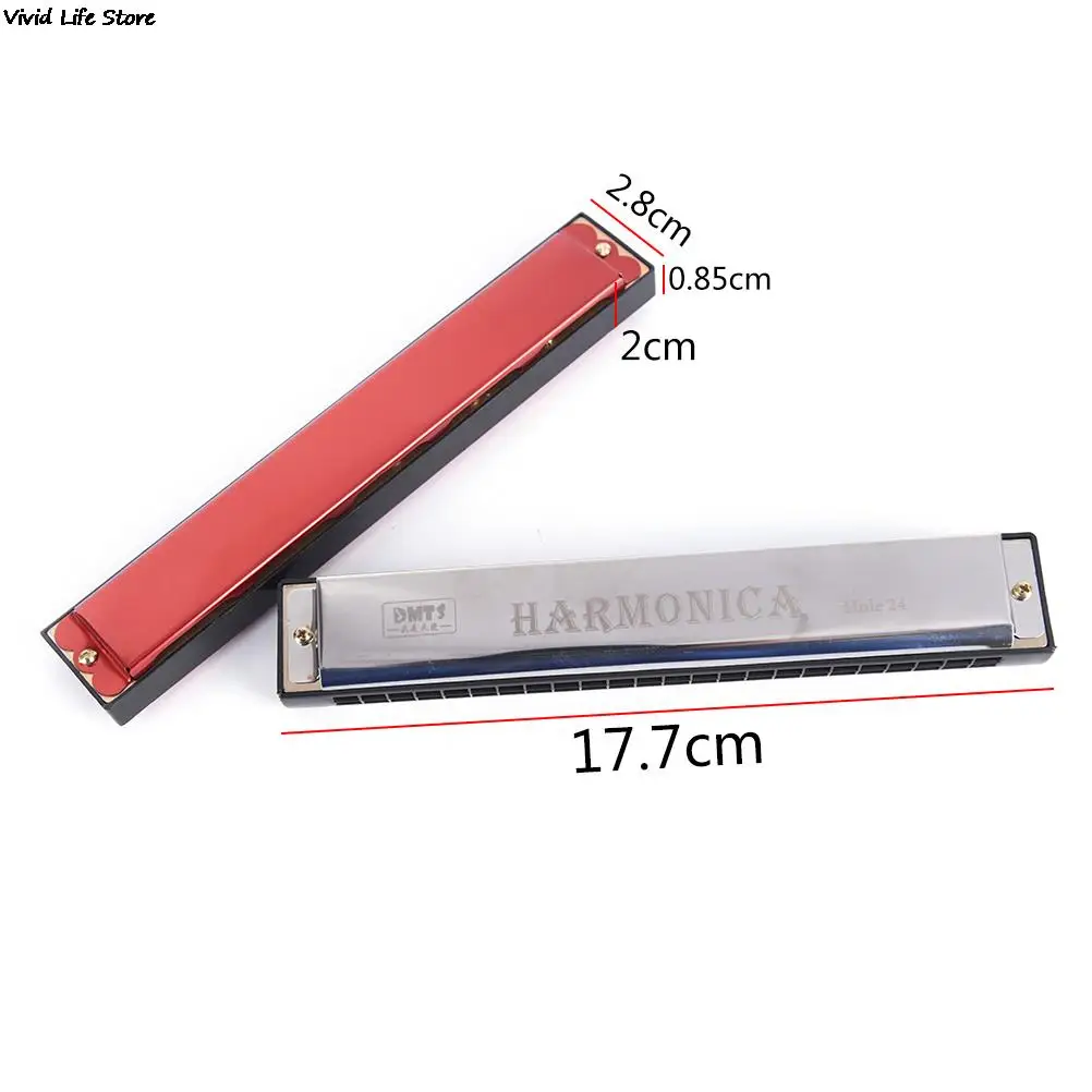 24 Hole Key Of C Play Harmonica Tremolo Harmonica Mouth Organ Double Row For Musical Beginner 17.7cm
24 Hole Key Of C Play Harmonica Tremolo Harmonica Mouth Organ Double Row For Musical Beginner 17.7cm