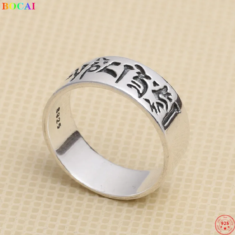 Модные кольца BOCAI из стерлингового серебра S925 пробы, новинка 2021, модные кольца с шестью слоями мантры из чистого серебра, популярные ювелирн...
Модные кольца BOCAI из стерлингового серебра S925 пробы, новинка 2021, модные кольца с шестью слоями мантры из чистого серебра, популярные ювелирн...