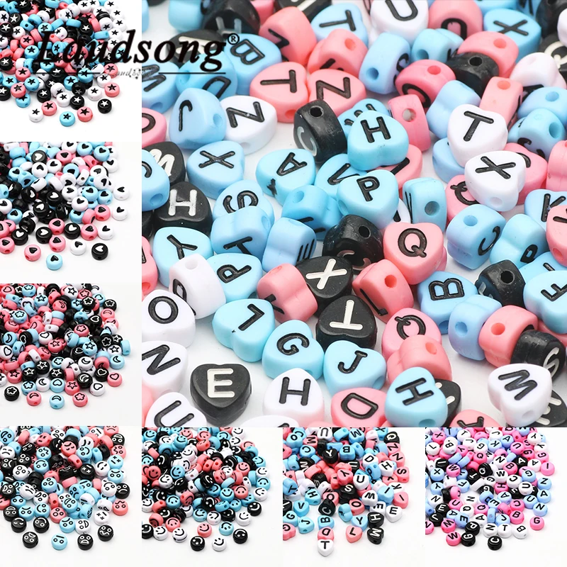 Mixed Color Acrylic Beads Letter Star Heart Smiley Loose Spacer Beads For Jewelry Making DIY Earrings Necklace Bracelet Supplies
Mixed Color Acrylic Beads Letter Star Heart Smiley Loose Spacer Beads For Jewelry Making DIY Earrings Necklace Bracelet Supplies