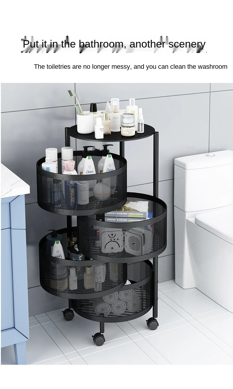 JiaBaiLi New design Round movable rotating kitchen fruit and vegetable basket trolley rack
JiaBaiLi New design Round movable rotating kitchen fruit and vegetable basket trolley rack