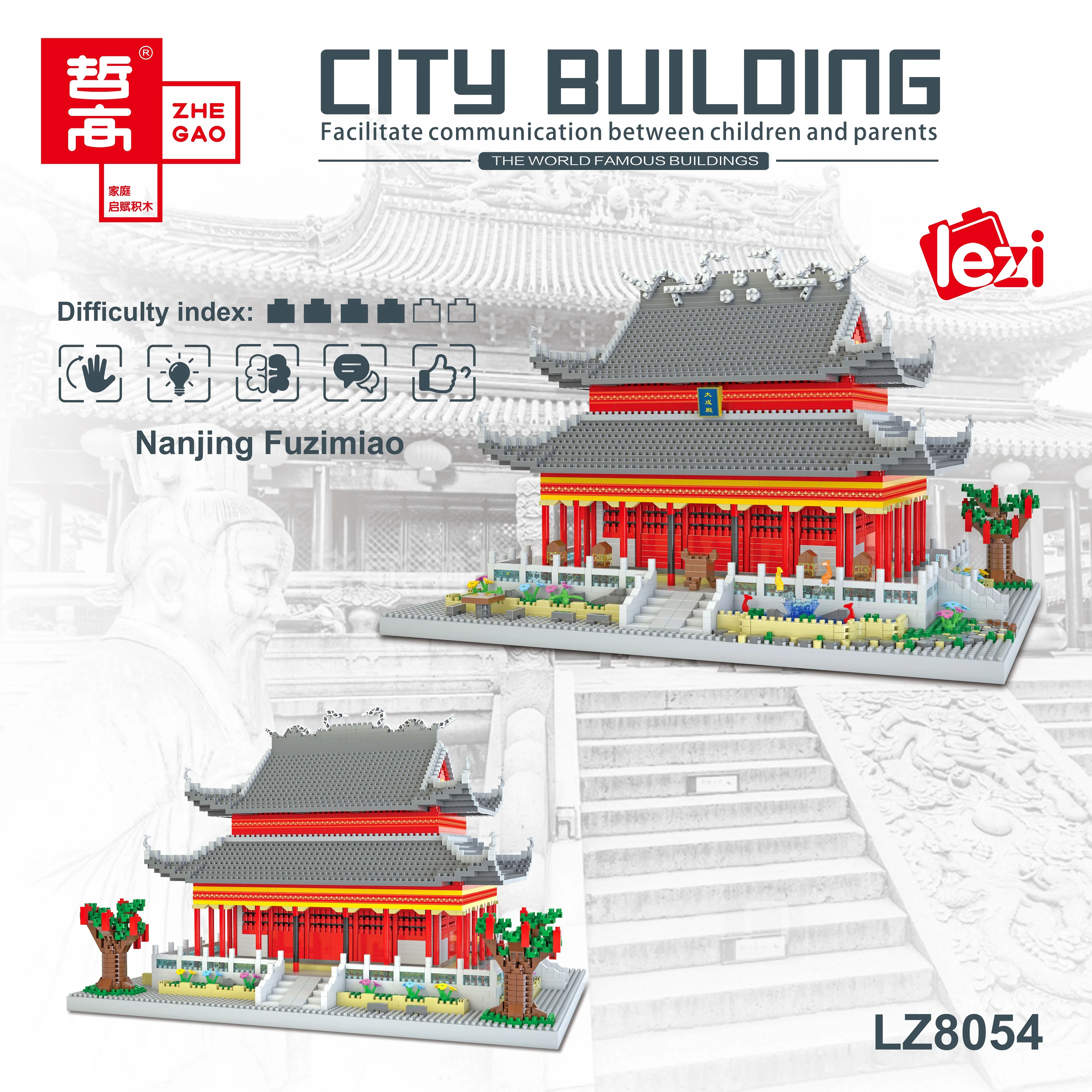 Chinese Nanjing Confucius Learning Temple Collectible Architecture Building Kit Nano Blocks for Adults and Kids(3975 PCS)
Chinese Nanjing Confucius Learning Temple Collectible Architecture Building Kit Nano Blocks for Adults and Kids(3975 PCS)